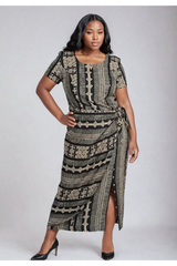 The Aztec Print Wrap Dress*