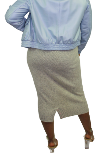 The Popper Wool Skirt