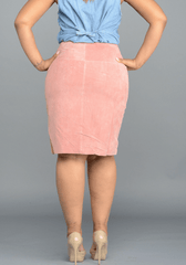 Blush Suede Skirt