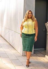 The Emerald Suede Skirt