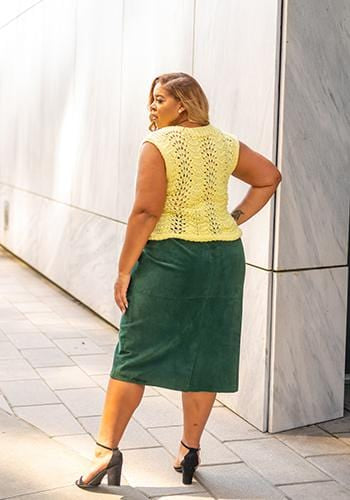 The Emerald Suede Skirt